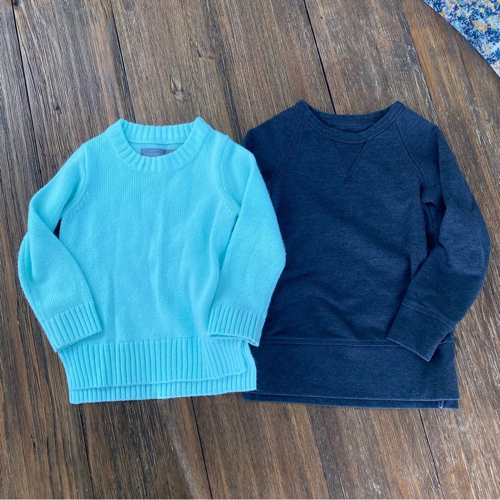 Primary tunic sweater and sweatshirt dress set